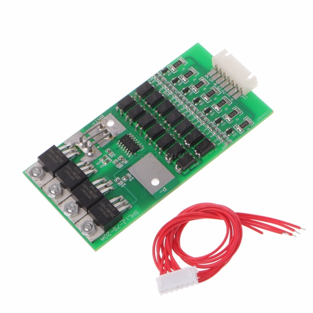

5S Cells 24V 20A w/ Balancing Li-ion Lithium 18650 Battery BMS Protection Board Integrated Circuits