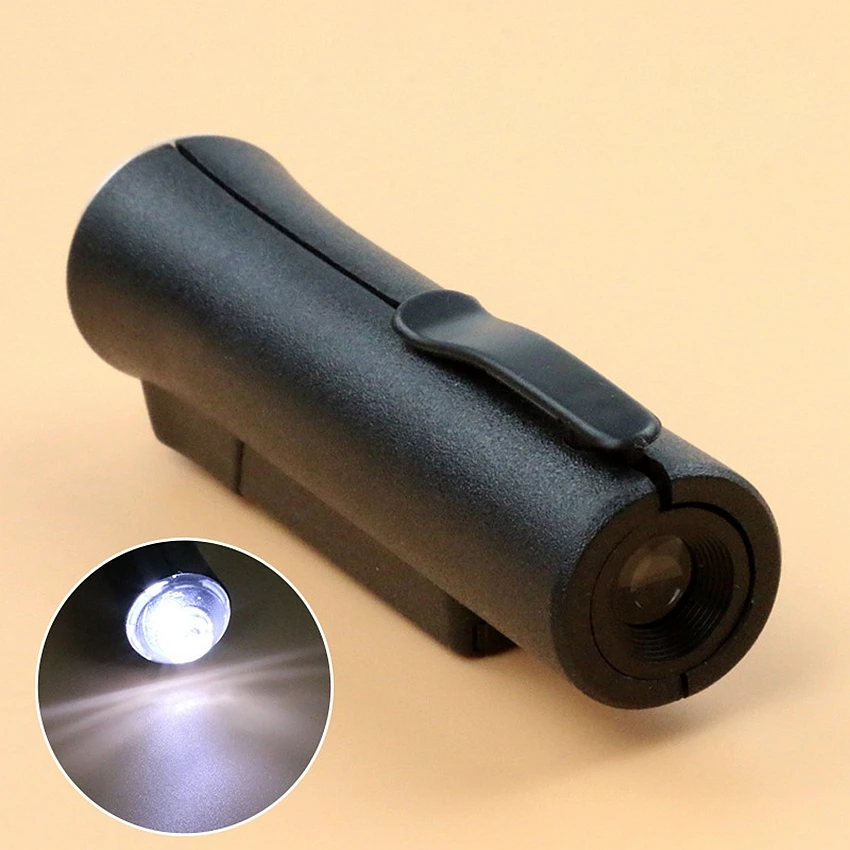 Handheld 80X LED Illuminated Mini Microscope Magnifying Glass Pocket