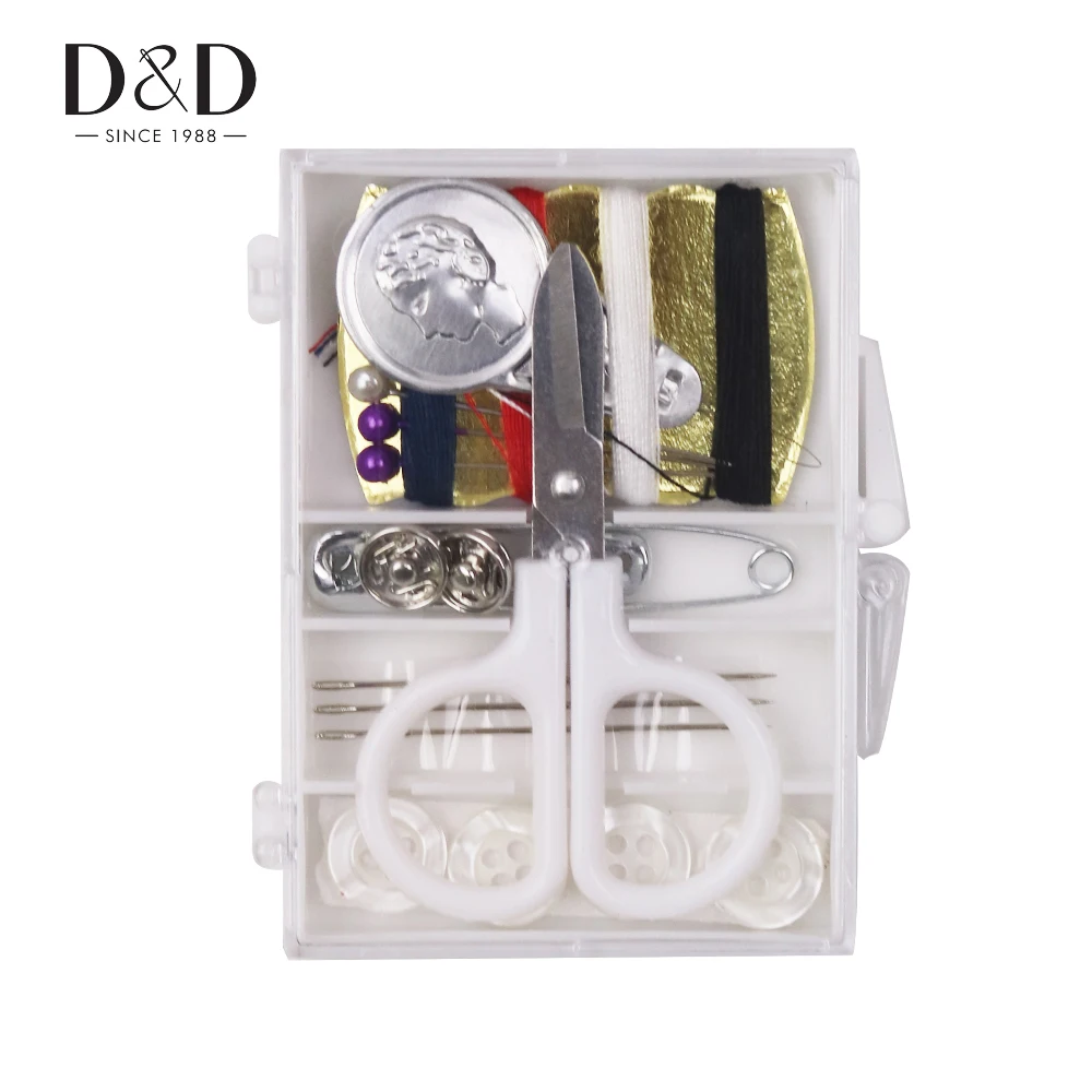 

DIY Mini Sewing Box Sewing Thread Stitches Needles Tools Kit Buttons Craft Scissor Travel Sewing Kit