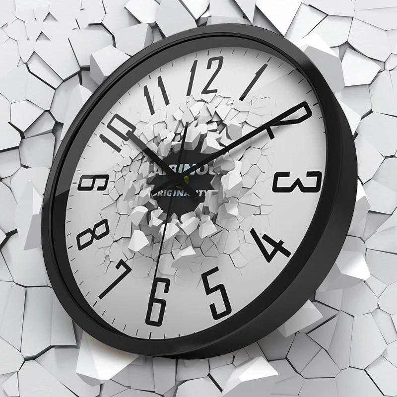 Classical abstract art fashion home wall clock Simulated rupture effect