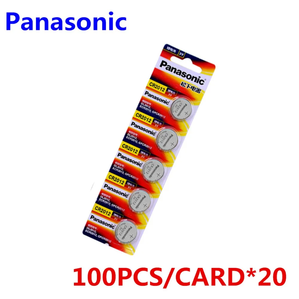 100 шт. оригинальный бренд Новый аккумулятор для PANASONIC cr2012 3v кнопочные батареи