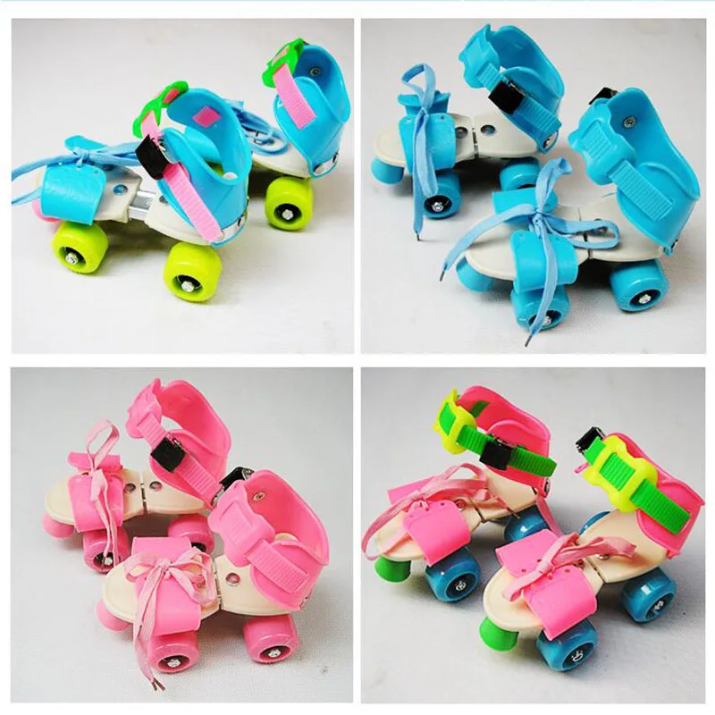 Маленький Вихрь шкив роликовые коньки двухрядные 4 колеса катания обувь регулируемый размер раздвижные Инлайн ролики для слалома подарок детям