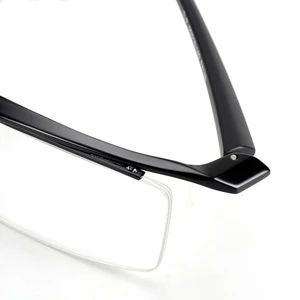 Image 4 - Browline Yarım Jant Titanyum metal gözlük Çerçeve Erkekler için Gözlük Moda Serin Optik Gözlük Erkek Gözlük Reçete Çerçeve
