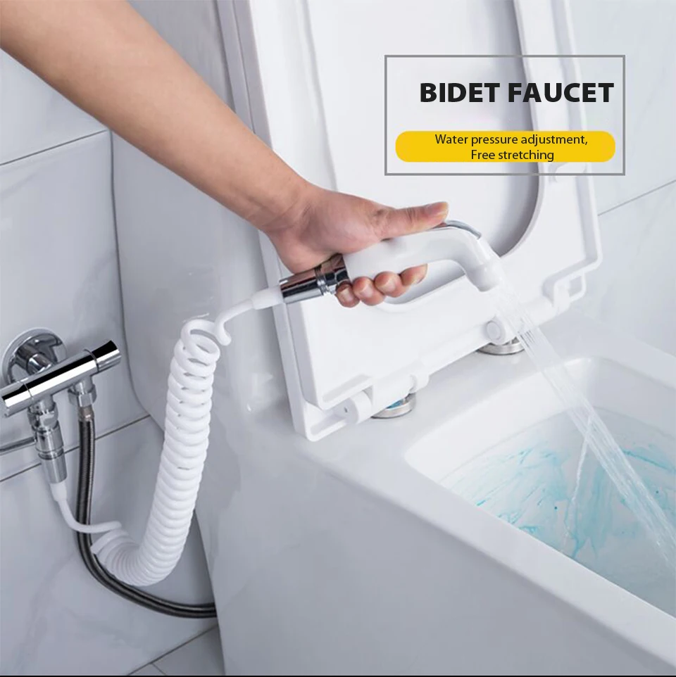 Handheld Toilet bidet sprayer set Kit Hand Bidet faucet for Bathroom hand sprayer shower head self cleaning