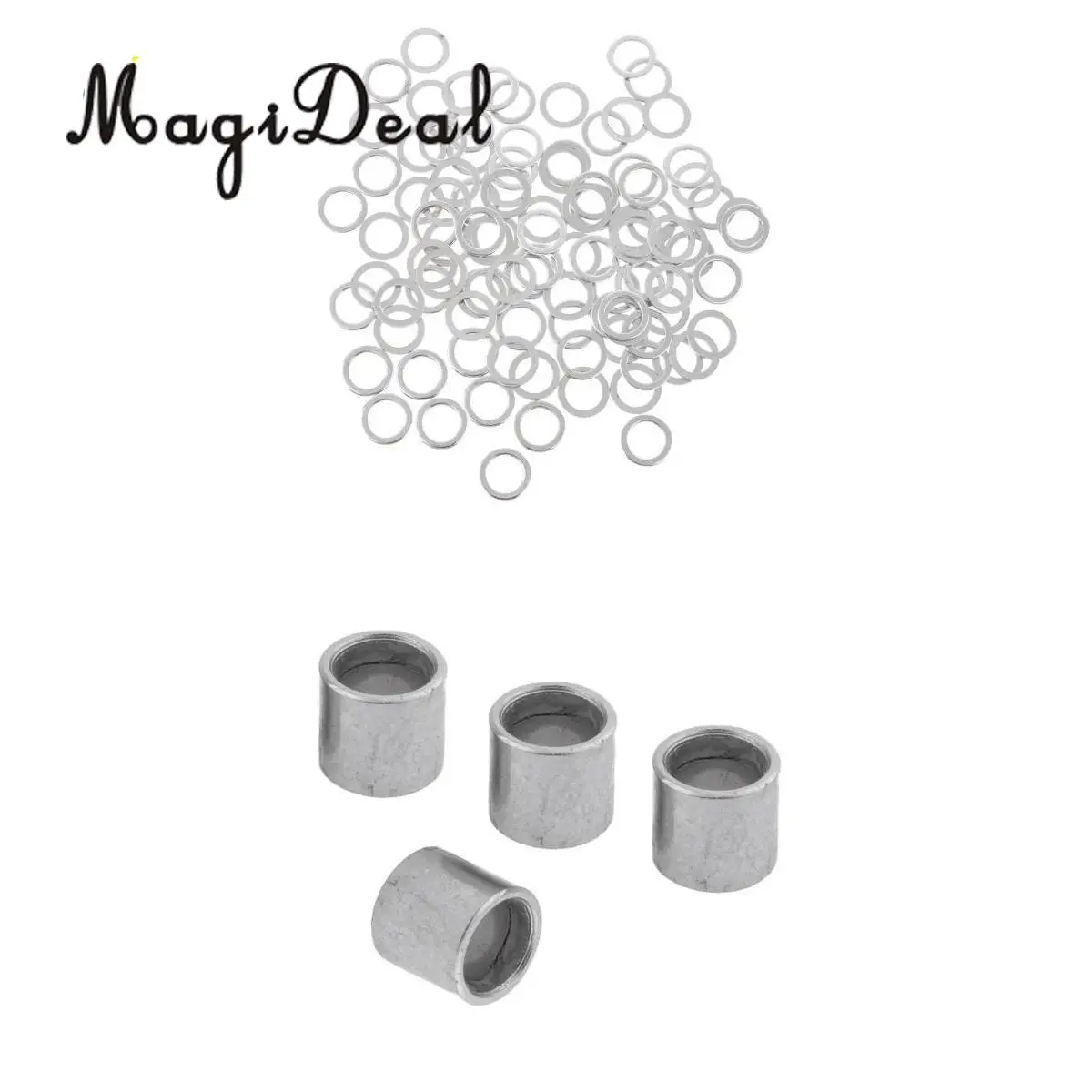Longboard Hardware Set 100 Pieces Speed Washers + 4 Pieces Spacers Kit for Bearing Performance Skateboard Part