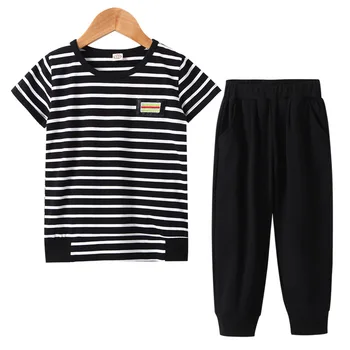 

Girls Summer 2019 New Children's Sports Short Sleeve Suit Big Children's Clothing 12-year-old Girl