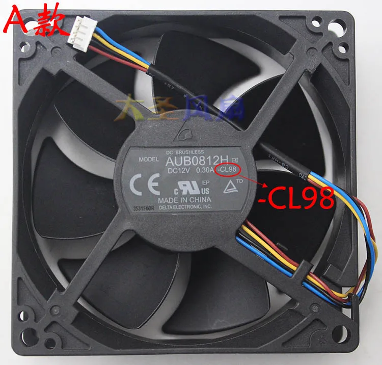 Оригинальный Дельта AUB0812H CL98 CL97 DC12V 0.30A 80x80x25 мм 4 линии для проектор охлаждающий