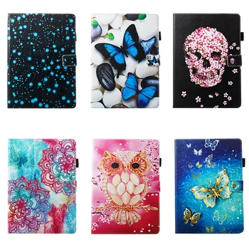 

Case For Apple iPad Air 3rd Gen 10.5" 2019 iPad Pro 10.5" 2017 Cover Stand Funda Tablet Owl Skull Pattern Shell Auto Sleep/Wake