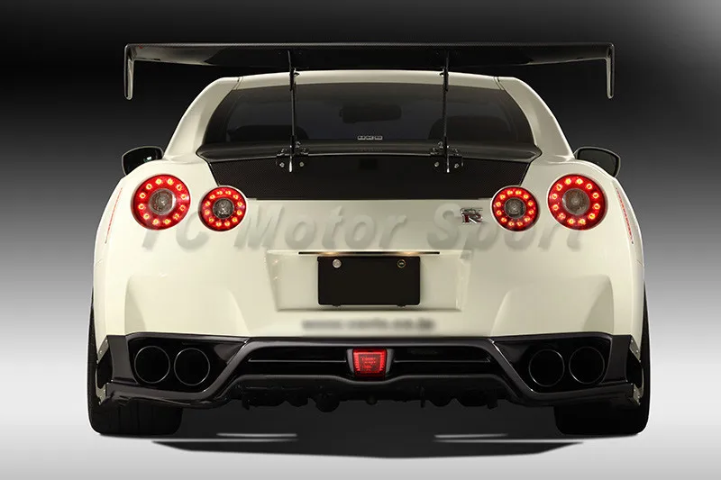 2008-2014 Nissan R35 GTR CBA DBA Varis '13 Ver. Style Rear Under Skirt Diffuser Lip Kit CF Glossy Finish (38).jpg