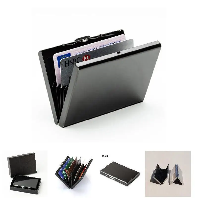 

2018 New Creditcard Holder Wallet Men Stainless Steel Bank Card Case Waterproof RFID Blocking Cover 88 9 Popular