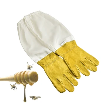 

Benefitbee Apicultura Gloves Beekeeping Bee Tools For Beekeeper Protective Durable Sheepskin Canvas Beekeeping Equipment