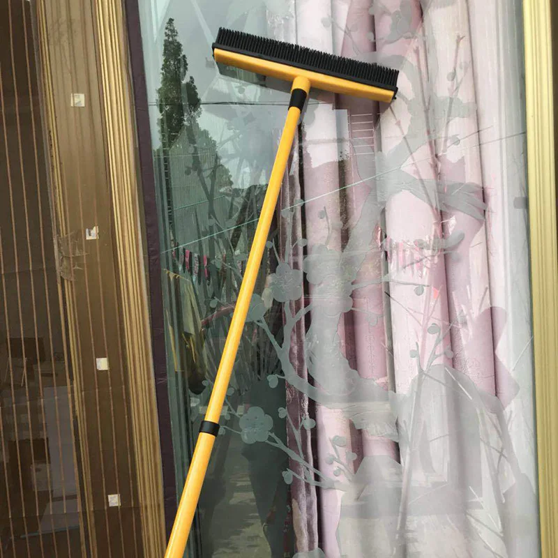 Long Push Rubber Broom Bristles Sweeper Squeegee Scratch Free Bristle