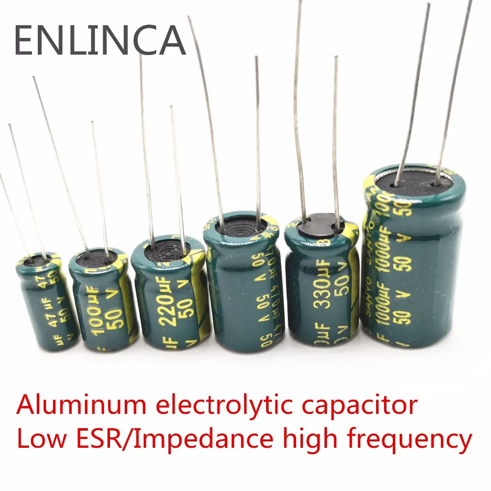 Low ESR high frequency aluminum capacitor 6.3v 63v 100v 250v 400v 450V 2.2uf 4.7uf 6.8uf 10uf 22uf 33uf 68uf 82uf 120uf 5-20pcs