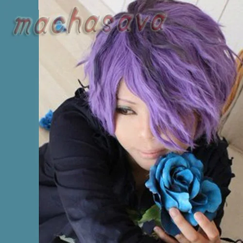 IB GARRY Purple mixed Cute Short Curly Anime Cosplay Party Hair Wig on Aliexpress.com | Alibaba