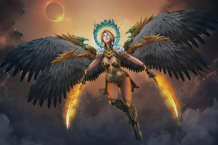 Diy Framefantasy Artwork Art Angel Warrior Cloth Silk Art Wall Poster And Prints Poster Printing Material Poster Bracketprint Bookmarks Aliexpress