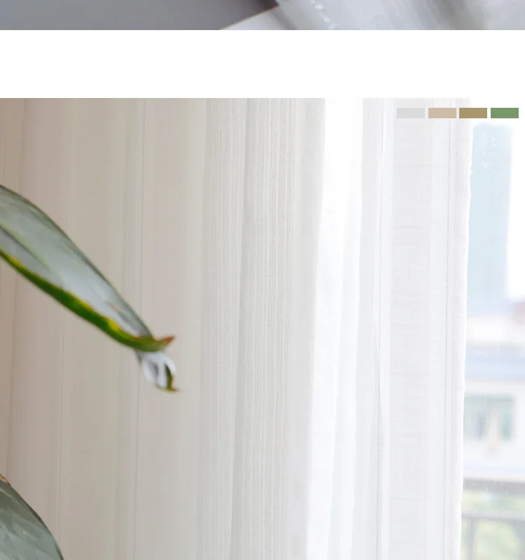 CITYINCITY Tulle kitchen Curtains for living room bedroom Jacquard home decor silver yard sheer luxury white curtain for room 08