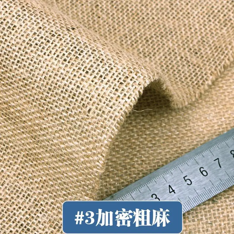 50x150cm Natural Burlap Fabric For Placemats Bags Tablecloth Background Decoration Mesh Linen Textile Cloth Costura Stof - Цвет: color 3