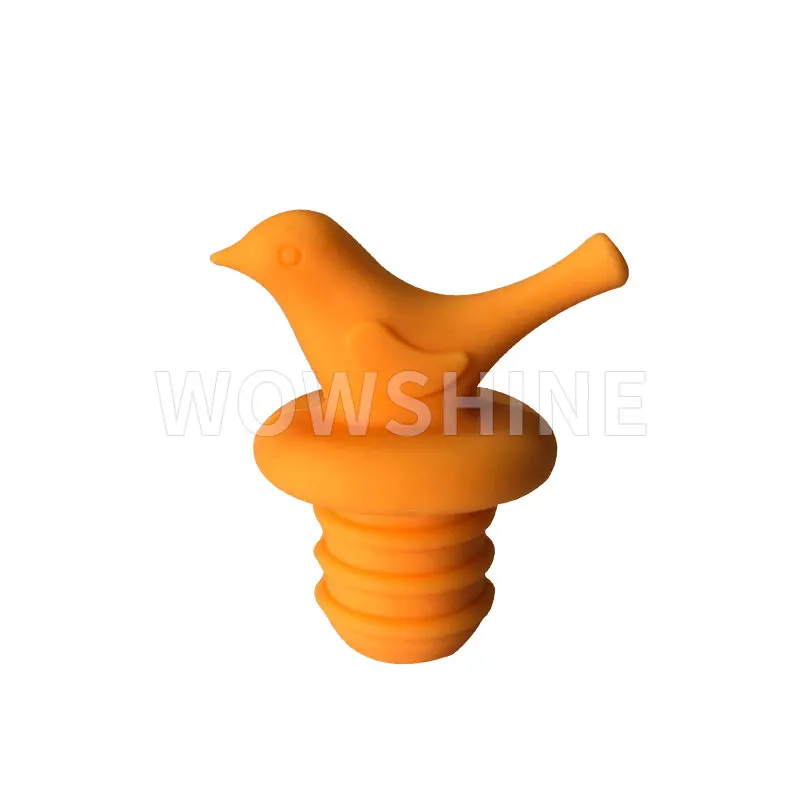 Free Shipping Bird Design Wine Stopper Bottle Caps 100pcs/lot Wholesale Gift Random color if not specify | Дом и сад