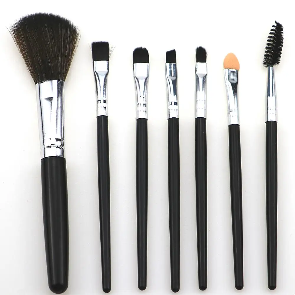 7Pcs Black Pro Full Set Women's Makeup Brushes High Quality Powder Eye shadow Eyelash Cheek Blush Brush Hot Cosmetic Tools | Красота и