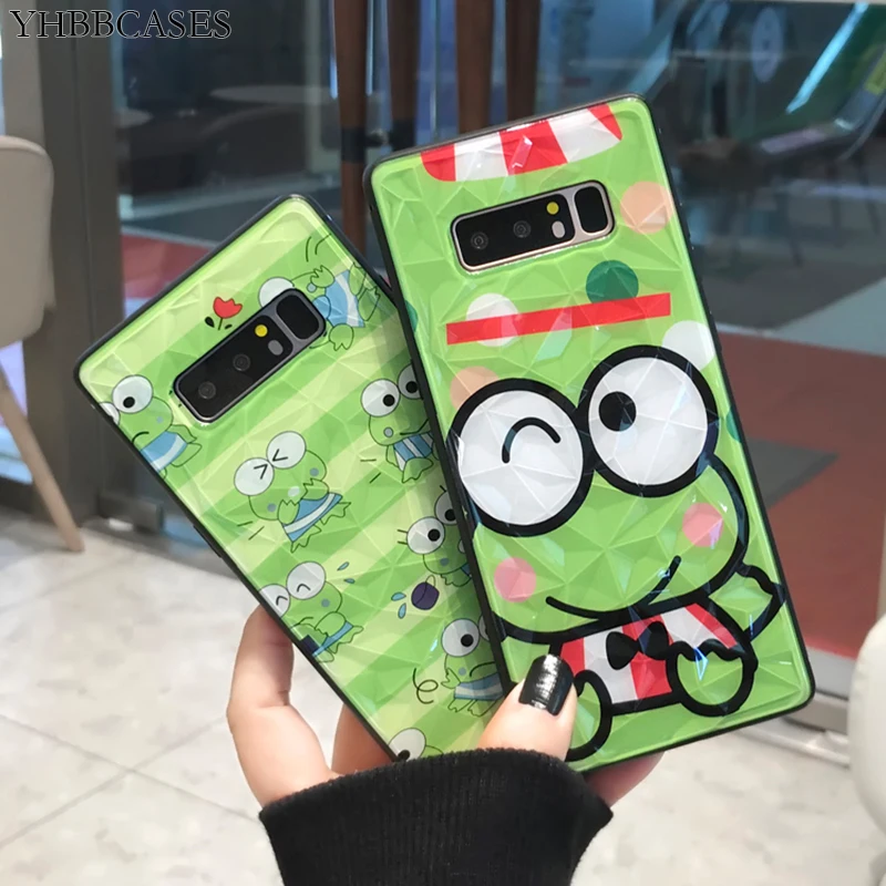 

YHBBCASES Fashion 3D Diamond Pattern Phone Cover For Samsung Galaxy S8 S9 S10 Plus Cartoon Frog Prince Case For Samsung Note 8 9