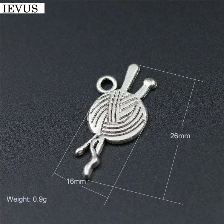 

Hot Selling 12 Pieces/Lot 16mm*26mm Antique Silver Pendant Plated Knitting Charm For Women DIY Making Handmade Craft Jewelry