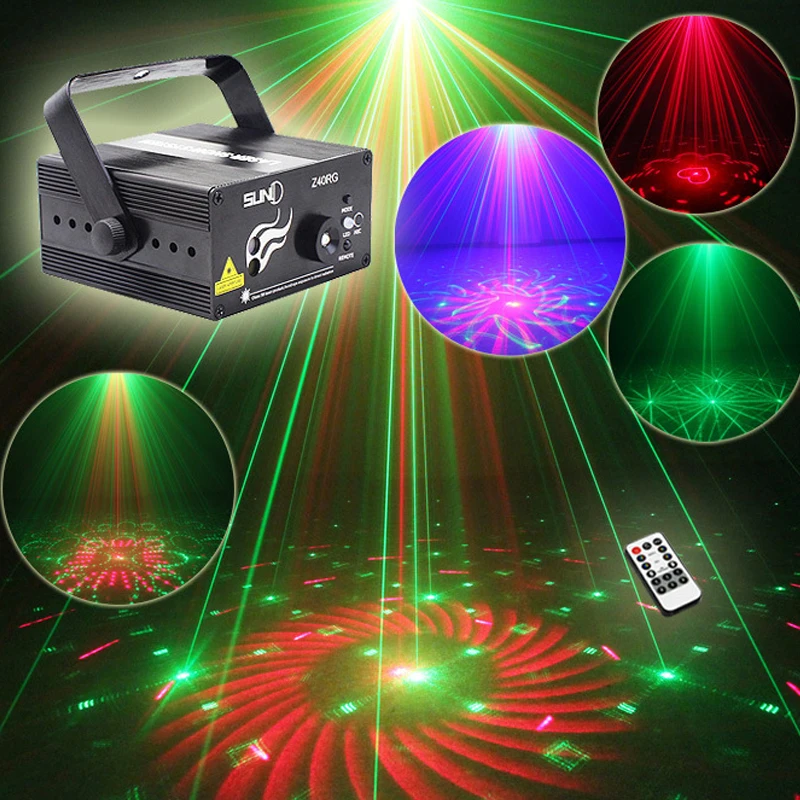 

DJ Light Red Green Gobos Laser Projector Holiday Event Show Party Bar Stage Lighting
