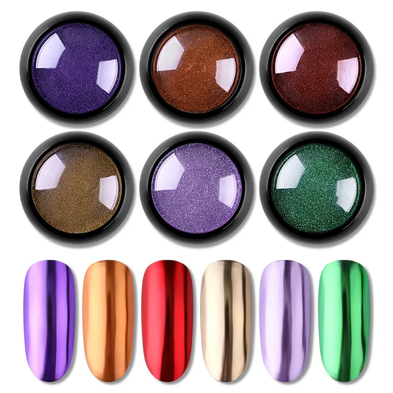 

Nail Art Glitter Mirror Effect Powder 16 Colors 1PC For UV GEL Acrylic Powder Electroplating for Manicure DIY
