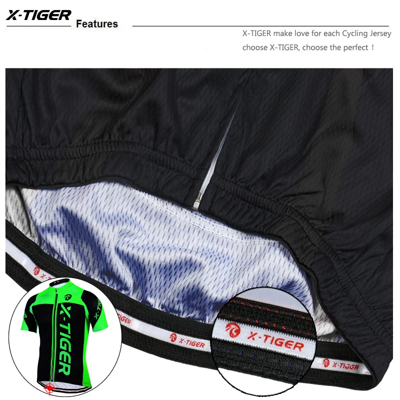 X-Tiger, летний комплект из Джерси для велоспорта, Мужская дышащая одежда для горного велосипеда, одежда для велоспорта, одежда для велоспорта