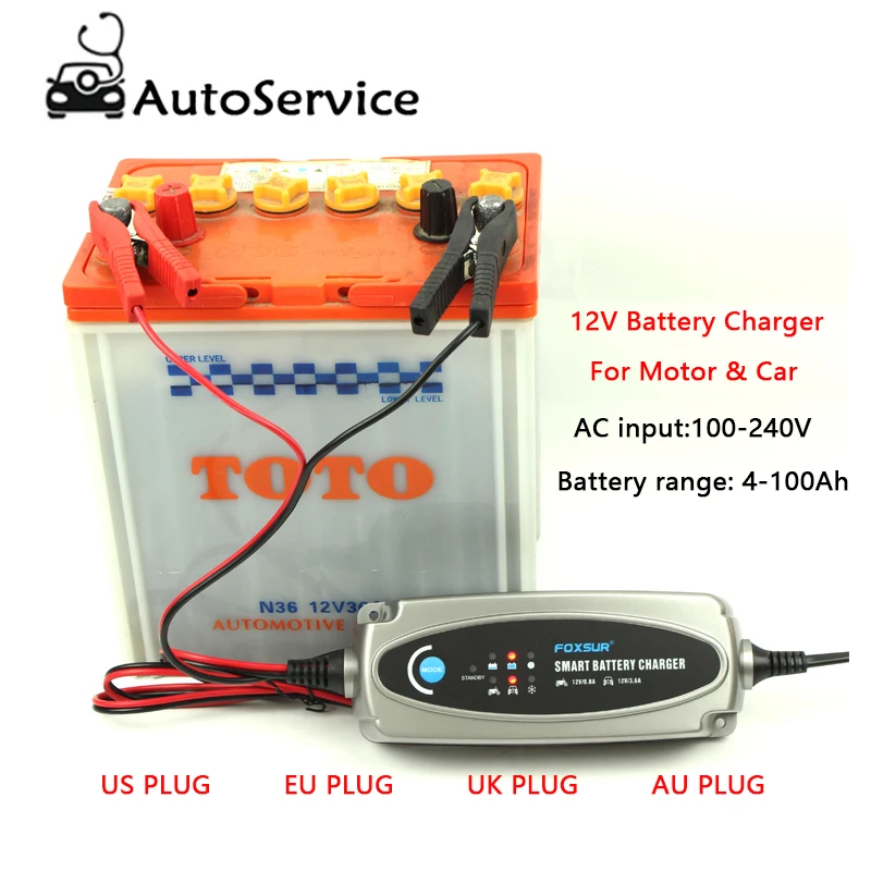 New 12V Motorcycle Car Battery Charger,12V Lead Acid Battery Charger For SLA,AGM,GEL,VRLA,Mariner-50 smart battery charger