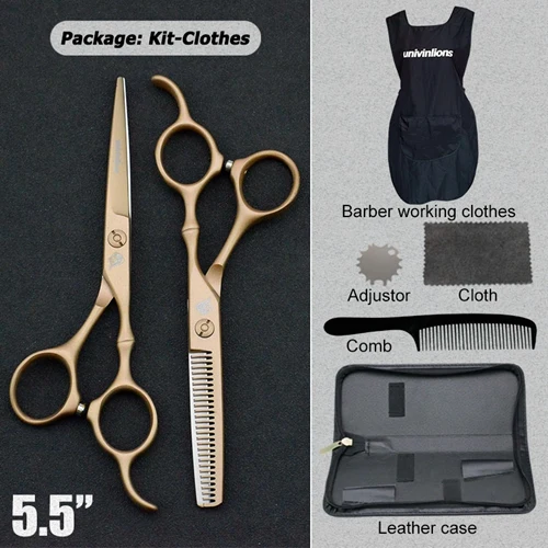 5.5/6" black gold barber hair scissors hairdressing scissors professional hair scisor barber supplies shears gift japan haircut - Color: 5006JCLOTHES