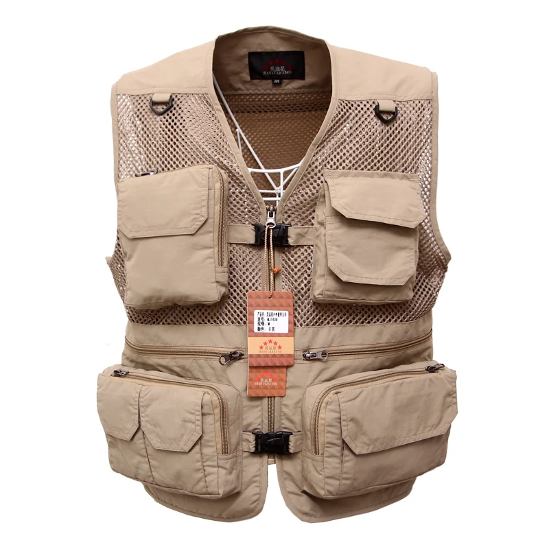 2019 summer Hiking Vest Outdoor Men camp Quick Dry Coat Climb Trekking