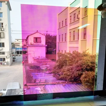 

SUNICE Chameleon Window Film Decorative Showcase DIY Home Office Festival 39.3"X39.3"(100cm X100cm) High Quality