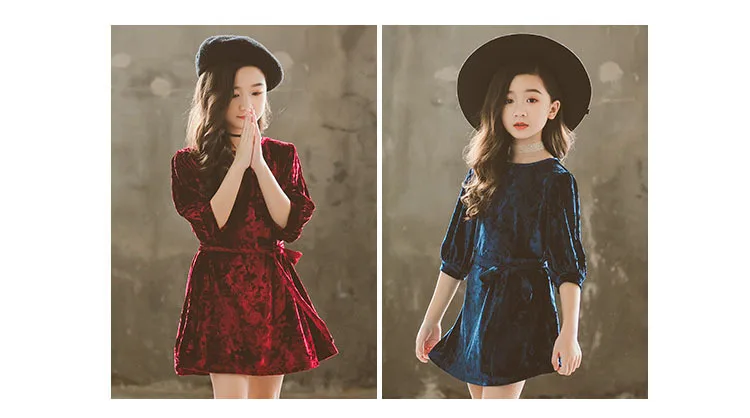 Teen Children Dress Party Red Blue Mother And Daughter Clothes 2019 Spring Autumn Little Girls Princess Kids Dresses For Girls 2 3   4 5 6 7 8 9 10 11 12 13 14 15 years toddler  teenage girl clothes new dress for girl (14).jpg