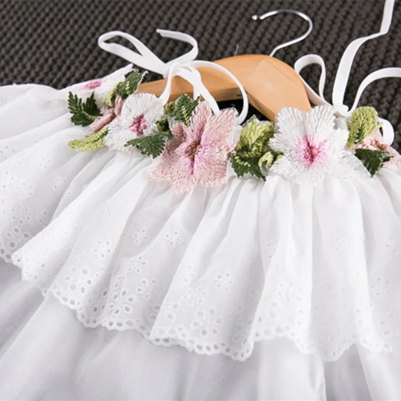 DFXD 2017 Spring Summer Baby Girl White Long Sleeve Off Shoulder Cotton Blouse Flower Embroidery Girls Tops Kids Clothes 2-8T