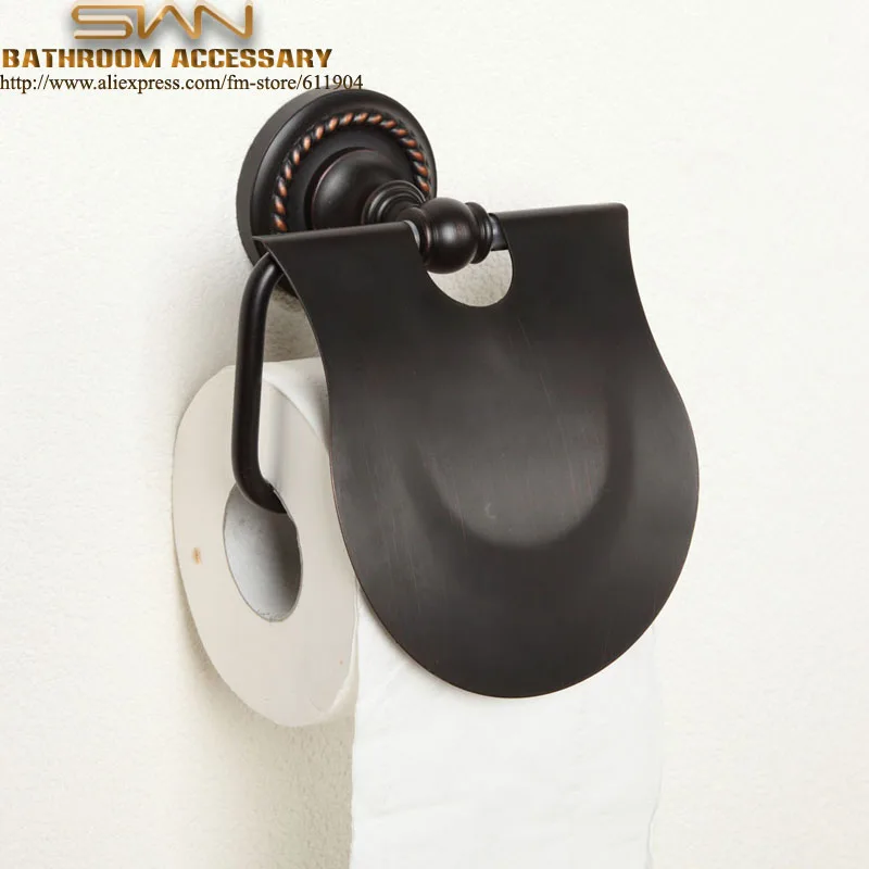 Oil Rubbed Bronze ORB Black Wall Mounted Paper Roll Toilet Tissue