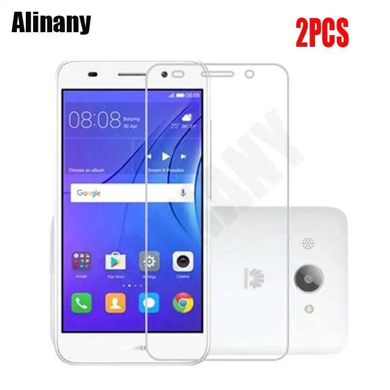 2PCS Screen Protector Huawei Y3 2017 Tempered Glass Y 3 CRO-U00 CRO-L02 CRO-L22 CRO-L03 CRO-L23 Protective Film | Мобильные телефоны