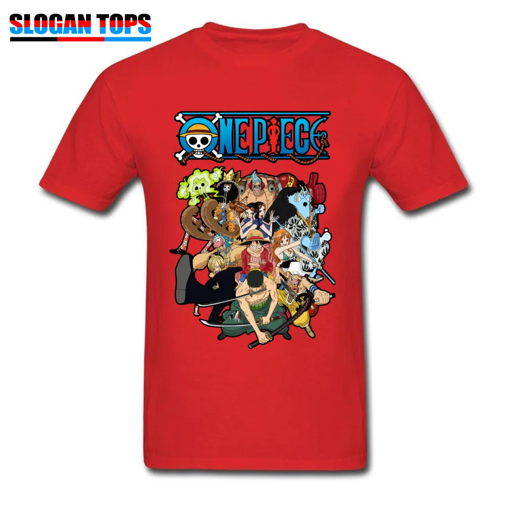 2018 Men T Shirt O-Neck Short Sleeve 100% Cotton monkey d luffy chopper roronoa Tops & Tees Casual Tops Tees Top Quality monkey d luffy chopper roronoa red