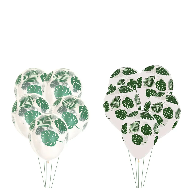 

10/20/30pcs Tropical Palm Leaf Latex Balloons wedding decoration Green Leaf Globos Hawaiian Flamingo Birthday party baby shower