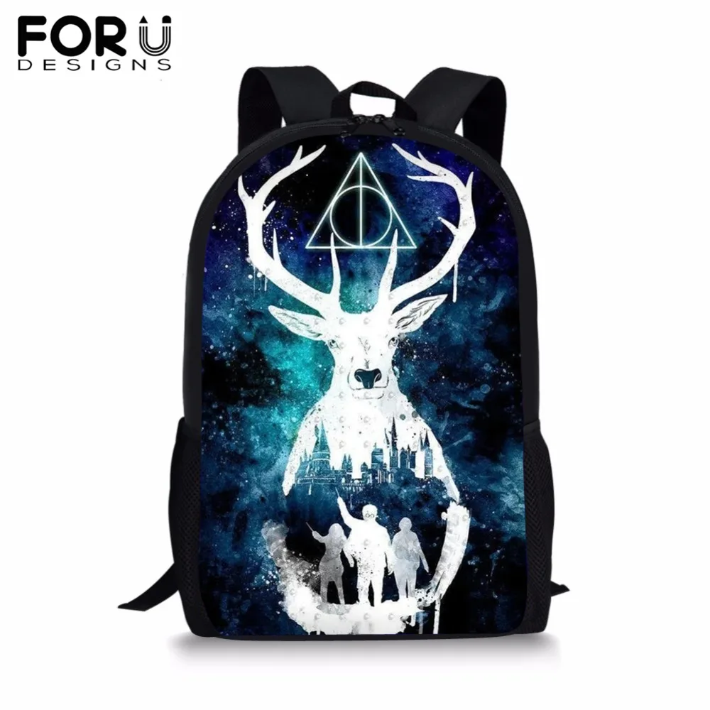 

FORUDESIGNS Customize Image HARRI POTTER Print School Bags for Teenage Girls Boys Backpack Student Book Bag Rucksack Mochila