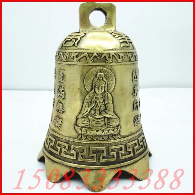 

AA86DD48Y Brass clock bell Bronze statue copper apotropaic tongzhong