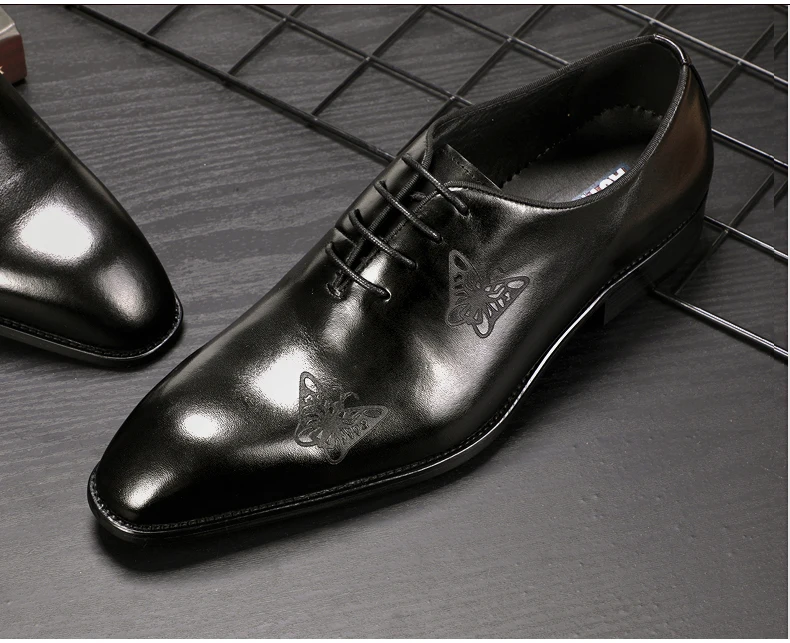 Men's Leather Casual Shoes Business Mens Genuine Leather Moccasins Men Oxfords Shoe Office Casual Leather Shoes Men Big Size 45  (3)