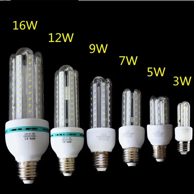 

NEW high bright SMD 2835 LED corn bulb lights lamp 3W 5W 7W 9W 12W 16W 24W 30W 36W AC85-265V E27 CE ROHS warm cool white