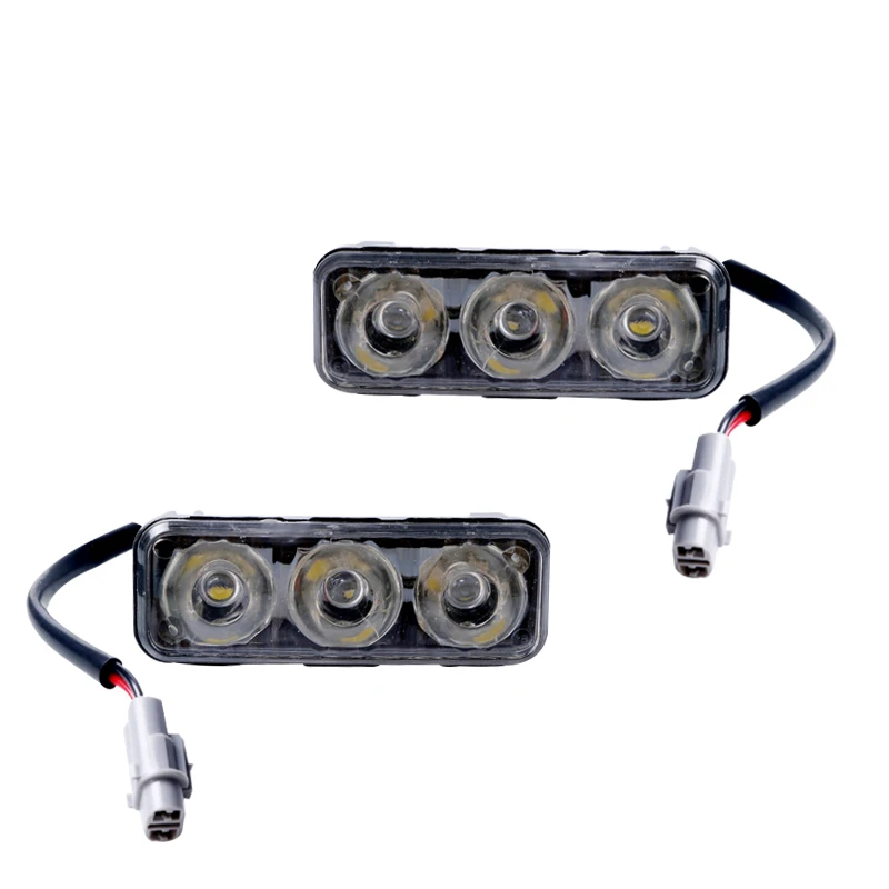 

2Pcs Car Lights Led Daytime Running Lamp Fog Bulb 12V DRL for ATV SUV Boat 4x4 Accessories Universal Auto Parts 6000K HLXG