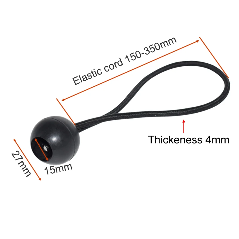20 x 15cm 6 inch Ball Bungee Cord Tie Down Lashing Strap Elastic Binding Tape Luggage Rubber Rope bondage Ropes Car Organizer