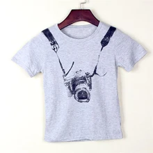 T Shirt T Boy Kids Camera Short Sleeve Tops O Neck T Shirt Clothes Free Shipping Kids Summer Clothing