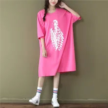 Женские летние свободные длинные футболки с принтом и круглым вырезом, женские рубашки с коротким рукавом, повседневные футболки