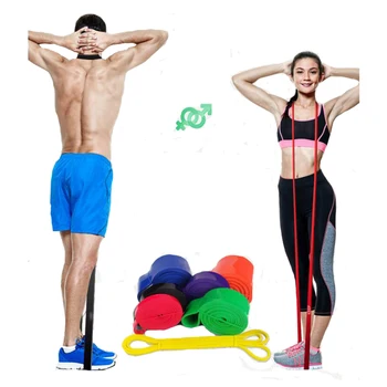 

208CM Natural Latex Resistance Bands Men Women Strength Training Pull Rope Elastic Belt Bodybuilding Yoga Fitness Equipment