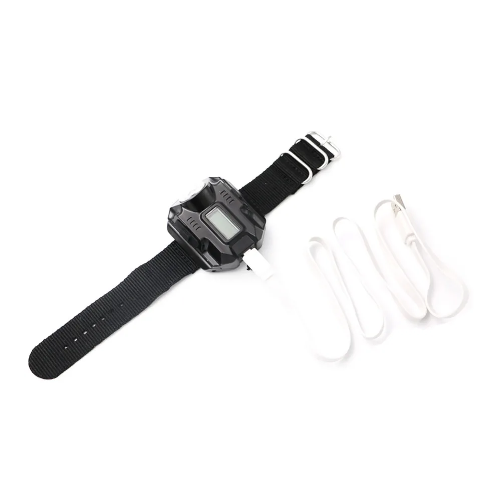Watch Rechargeable Portable Flashlight XPE R2 font b LED b font Wrist Watch Flashlight Torch Light