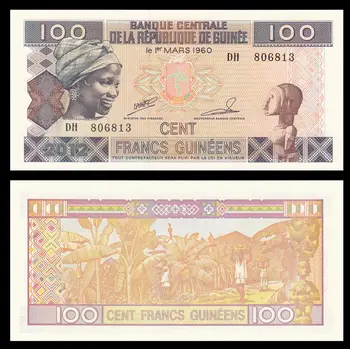 

Guinea100 Francs, 2012, P-35b, UNC, Uncirculated, Banknotes, Collection, Gift, Africa, Genuine Original Paper Notes