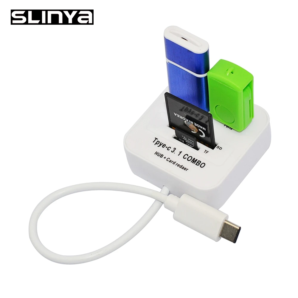 4 в 1 USB 3 Type C 2 порта 0 концентратор SD TF кардридер адаптер кардридер|memory card reader|card